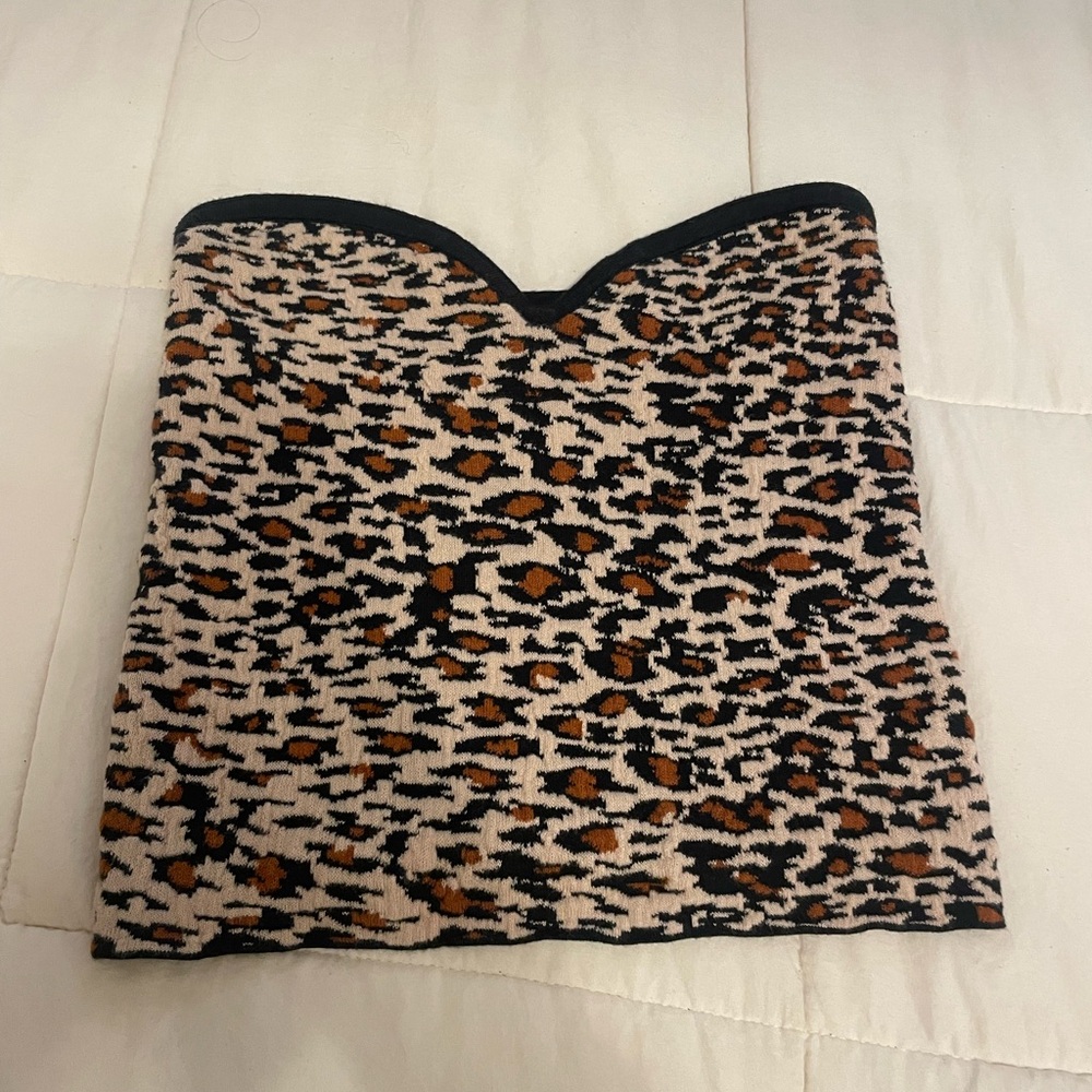 Urban Outfitters Sweetheart Leopard Print Tube Top Size Medium